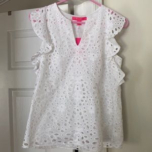NWT Lilly Pulitzer Eyelet white top